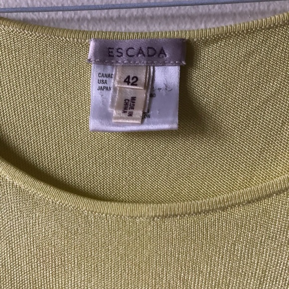 ❤️Escada Yellow Knit Sleeveless Tank Top Size EUR 42/L - Picture 4 of 9